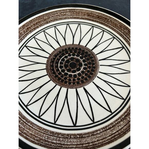 Cavalier Ironstone Boho Brown Floral Dinner Plates, Set of 2 - Picture 4 of 7